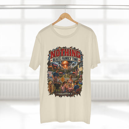 Nothing Beats Family Time – Satire Graphic T-Shirt | Front Print