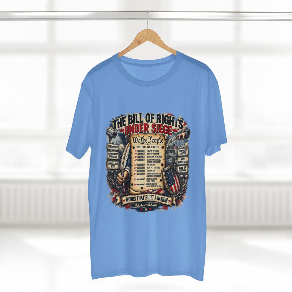 Bill of Rights – American Freedom Graphic T-Shirt | Front Print
