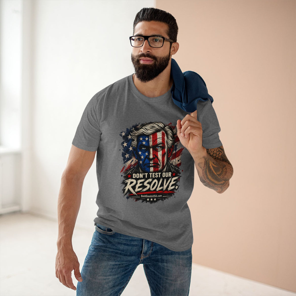Don't Test Our Resolve USA - Patriotic Graphic T-Shirt | Front Print