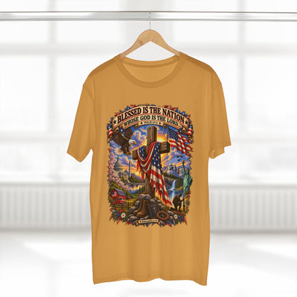 Blessed Is The Nation –  Graphic T-Shirt | Front Print