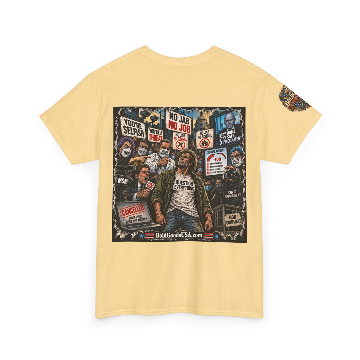 Trust the Science - Graphic T-Shirt | Back Print + Sleeve Logo