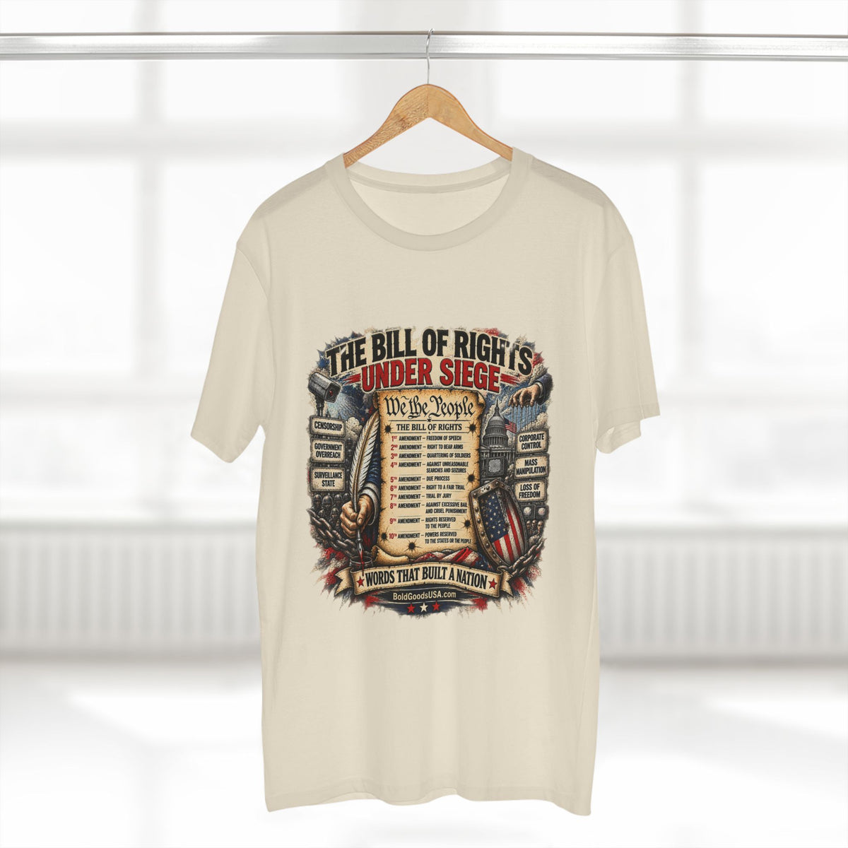 Bill of Rights – American Freedom Graphic T-Shirt | Front Print