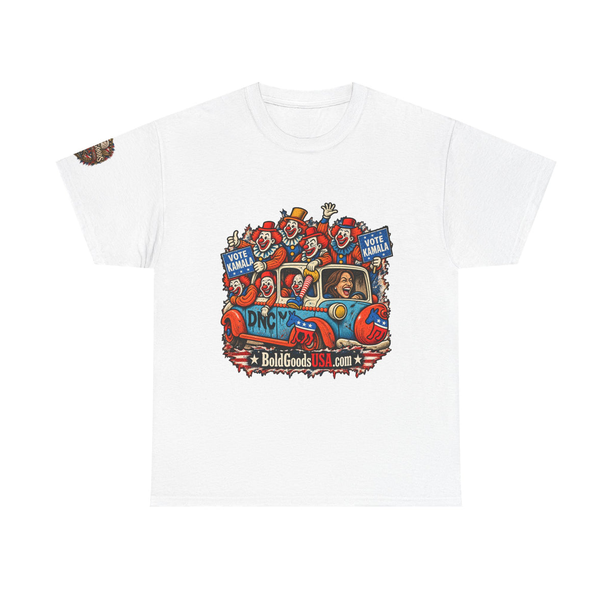 Vote Kamala Graphic T-Shirt | Front Print + Sleeve Logo