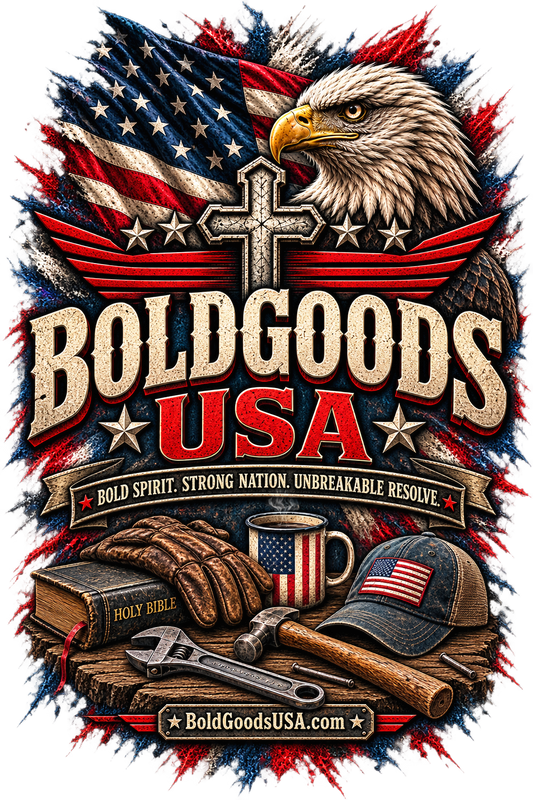 Boldgoods USA Eagle – Patriotic Graphic T-Shirt | Front Print + Sleeve Logo