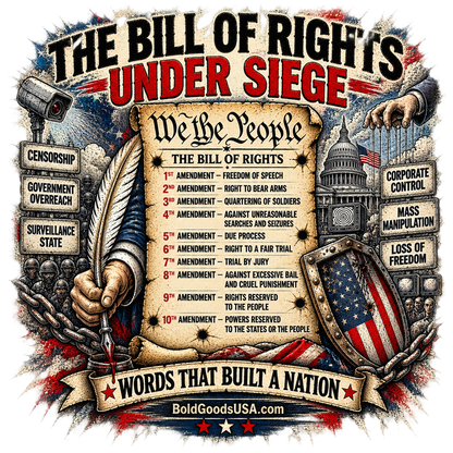 Bill of Rights – American Freedom Graphic T-Shirt | Front Print