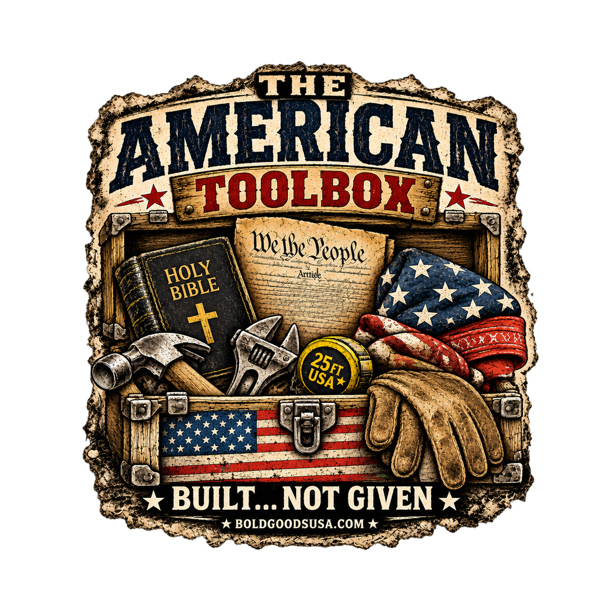 The American Toolbox – Patriotic Graphic T-Shirt | Front Print
