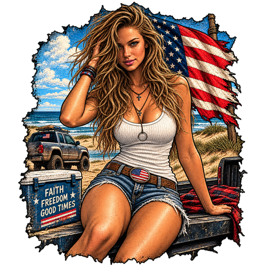 Faith, Freedom & Good Times – Front Print T-Shirt
